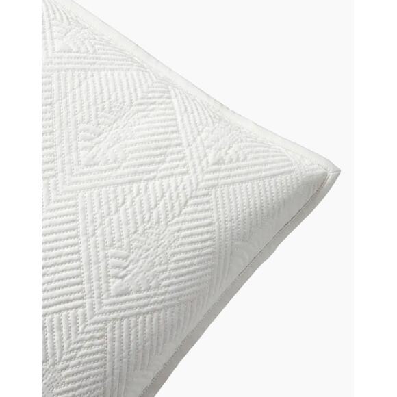 Ralph Lauren Park Row Elysia Euro Sham Chic Cream 26x26 Quilted Old Money Luxury